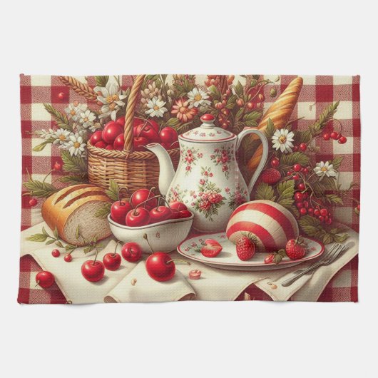 Linge De Cuisine Picnic Table kitchen towel (Horizontal)
