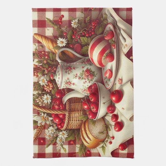 Linge De Cuisine Picnic Table kitchen towel (Vertical)