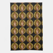 Linge De Cuisine Pièces De Chat D'Or Avec Chat De Gingembre, (Vertical)