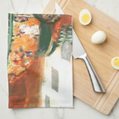 Linge De Cuisine Pierre-Auguste Renoir Geraniums Et Chats (Quart Plié)