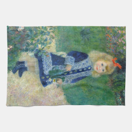 Linge De Cuisine Pierre-Auguste Renoir - Une fille avec une canne d (Horizontal)