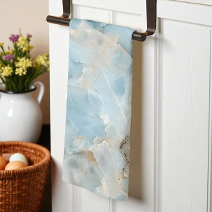 Linge De Cuisine Pierre précieuse esthétique bleu clair moderne lux