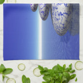 Linge De Cuisine Pierre Zen Bleu violet Océan Amour Paix Inspiratio (Plié)