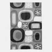 Linge De Cuisine Pierres de l'ère atomique noir blanc (Vertical)