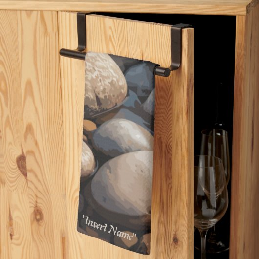 Linge De Cuisine Pierres de sérénité (Pliage en tiers)