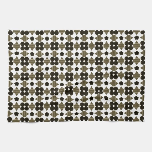 Linge De Cuisine Pierres sombres Formes soignées (Horizontal)