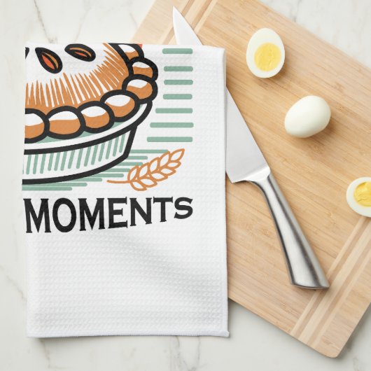 Linge De Cuisine Pies chaudes Moments plus chauds - Conception d'au (Quart Plié)