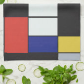 Linge De Cuisine Piet Mondrian - Composition Abstrait géométrique (Plié)