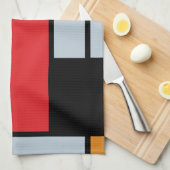 Linge De Cuisine Piet Mondrian - Composition avec un grand plan rou (Quart Plié)