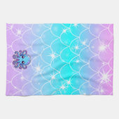 Linge De Cuisine Pieuvre bleue mignonne (Horizontal)