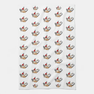 Linge De Cuisine Pig de Noël volant