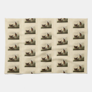 Linge De Cuisine Pigeon à tête bleue des oiseaux d'Amérique d'Audub