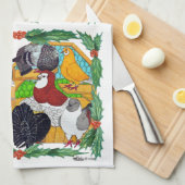 Linge De Cuisine Pigeons de Christmas (Quart Plié)