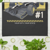 Linge De Cuisine Pilote de voiture de course rapide de l'équipe de (Plié)