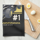 Linge De Cuisine Pilote de voiture de course rapide de l'équipe de (Quart Plié)