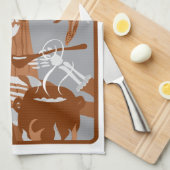 Linge De Cuisine piment le Colorado : brûlure orange (Quart Plié)