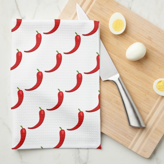 Linge De Cuisine Piments (Quart Plié)