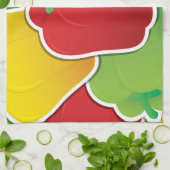 Linge De Cuisine Piments feux de circulation funky (Plié)