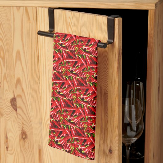 Linge De Cuisine Piments forts (Pliage en tiers)