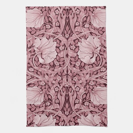Linge De Cuisine Pimpernel Maroon, William Morris (Vertical)
