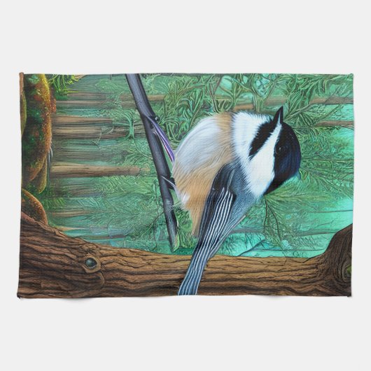 Linge De Cuisine Pin À feuillage persistant rustique (Horizontal)