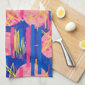 Linge De Cuisine Pinceau Abstrait Rétro (2) (Quart Plié)