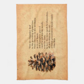 Linge De Cuisine Pine Cone Et John Muir Citation (Vertical)