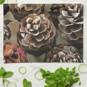 Linge De Cuisine Pine Cônes Bio Ornements de Noël Art (Plié)