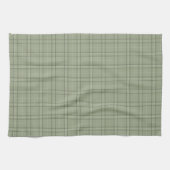 Linge De Cuisine Pine Deer Plaid - sauge vert cabincore tartan. (Horizontal)