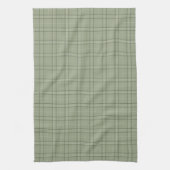 Linge De Cuisine Pine Deer Plaid - sauge vert cabincore tartan. (Vertical)
