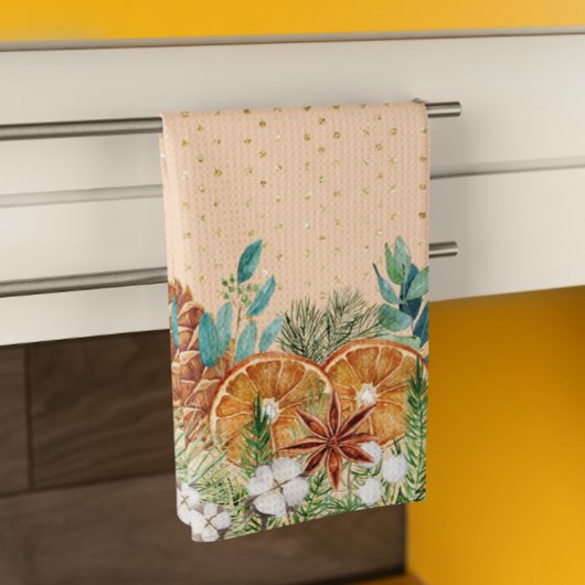 Linge De Cuisine Pine goutte d'eau Noël hiver