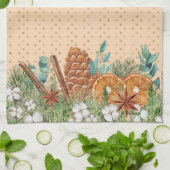 Linge De Cuisine Pine goutte d'eau Noël hiver (Plié)