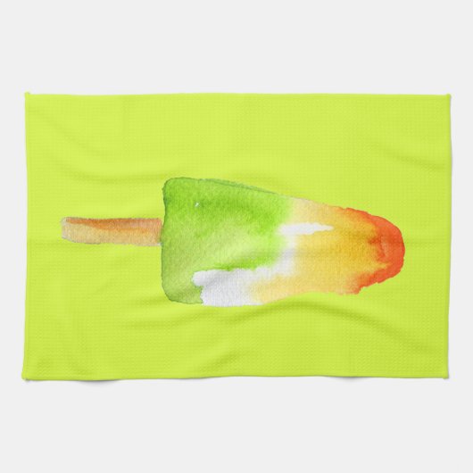 Linge De Cuisine Pine Lime popsicle pop art nourriture mignonne (Horizontal)