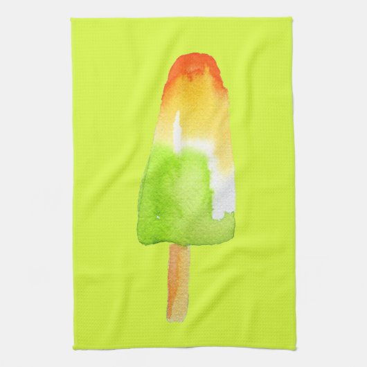 Linge De Cuisine Pine Lime popsicle pop art nourriture mignonne (Vertical)