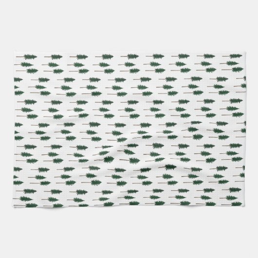 Linge De Cuisine Pine Trees Forêt Motif Simple (Horizontal)
