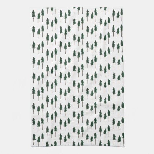 Linge De Cuisine Pine Trees Forêt Motif Simple (Vertical)