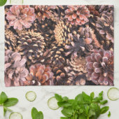 Linge De Cuisine Pinecone rustique automne naturel brun d'hiver (Plié)