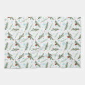 Linge De Cuisine Pinecones et Snowflakes (Horizontal)