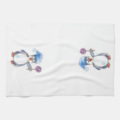 Linge De Cuisine Pingouin blanc mignon avec Lollipop (Horizontal)