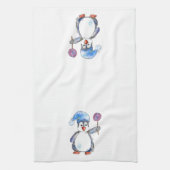 Linge De Cuisine Pingouin blanc mignon avec Lollipop (Vertical)
