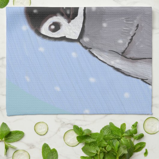 Linge De Cuisine Pingouin de bébé (Plié)