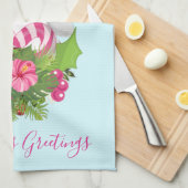 Linge De Cuisine Pingouin de Noël mignon à Santa Hat (Quart Plié)