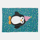 Linge De Cuisine Pingouin du Parti mou avec motif confetti (Horizontal)