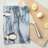 Linge De Cuisine pingouins mignons dans la glace de l'Antarctique (Quart Plié)