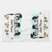 Linge De Cuisine Pingouins mignons de dessin animé avec bannière (Horizontal)
