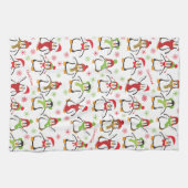 Linge De Cuisine Pingouins rouges et verts (Horizontal)