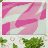 Linge De Cuisine Pink Abstract Artsy Kitchen Towel (Plié)