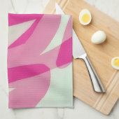 Linge De Cuisine Pink Abstract Artsy Kitchen Towel (Quart Plié)