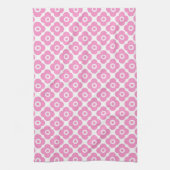 Linge De Cuisine Pink and white simple floral pattern (Vertical)