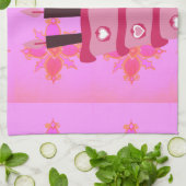 Linge De Cuisine Pink Bird Cake Art Imprimer (Plié)